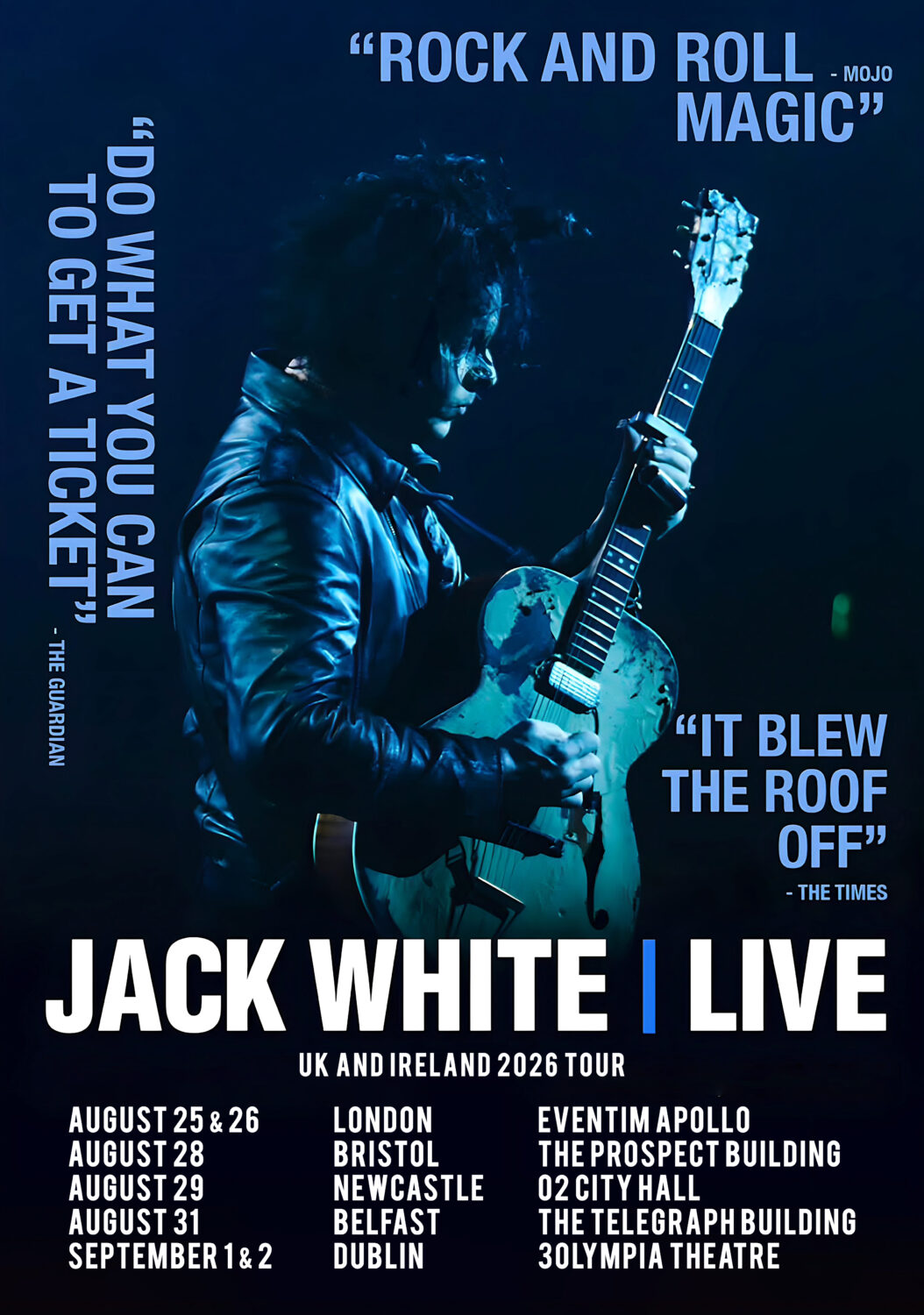 Jack White 2026–2027 concert poster